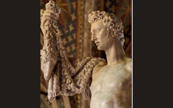 Statue of Hercules holding the Nemean Lion skin, Palazzo Vecchio tour, Rome.