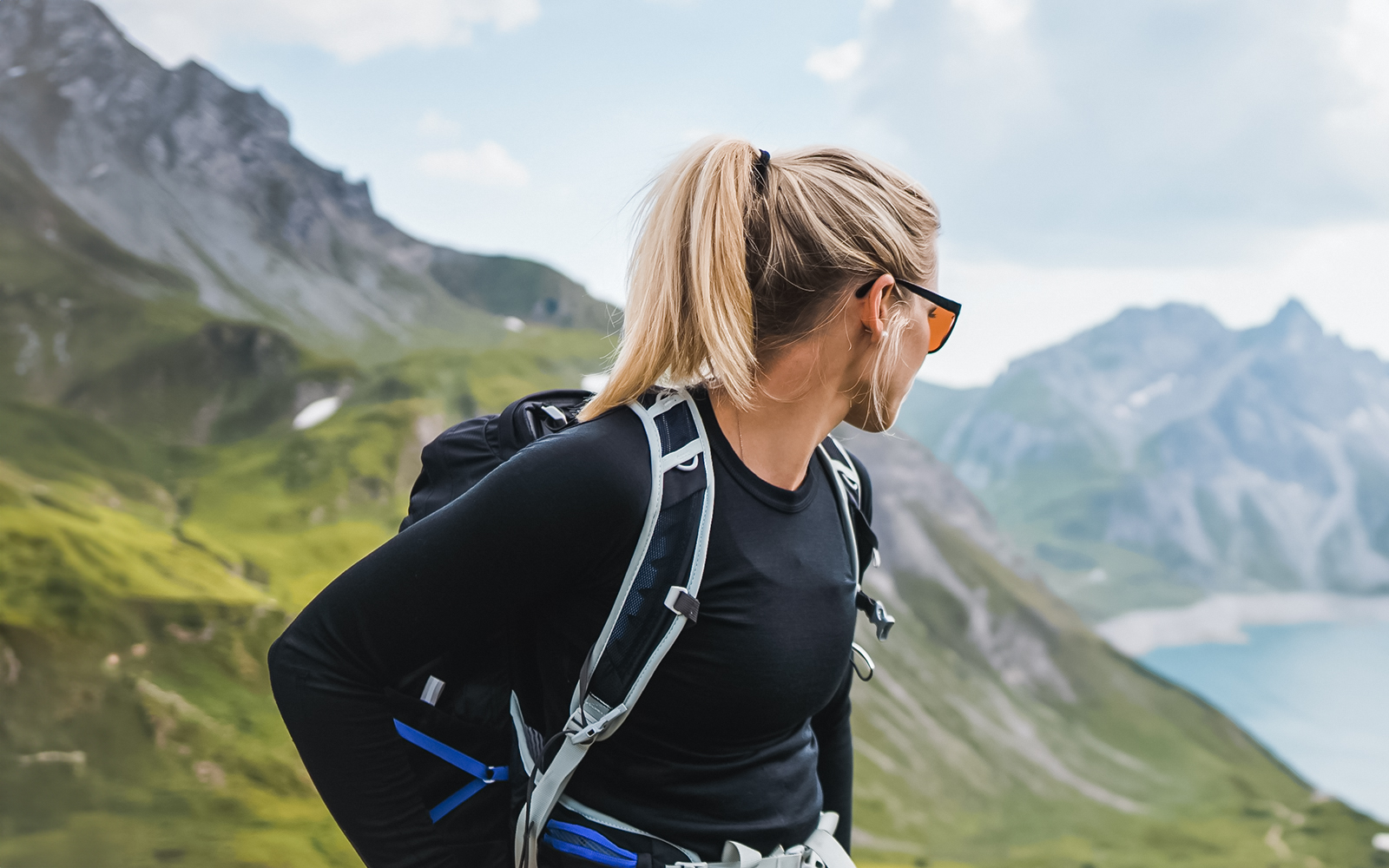 woman on geology trail