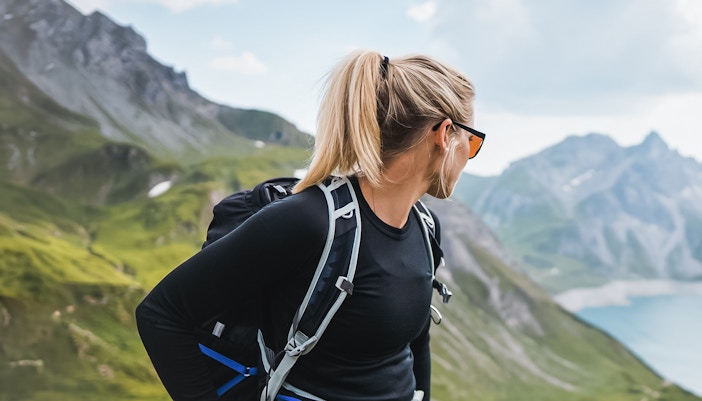 woman on geology trail