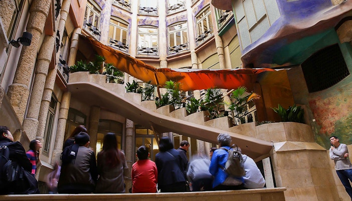 Inside Casa Mila - The Courtyard