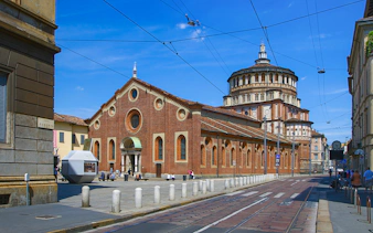 Santa Maria delle Grazie church in Milan, featuring Renaissance architecture.