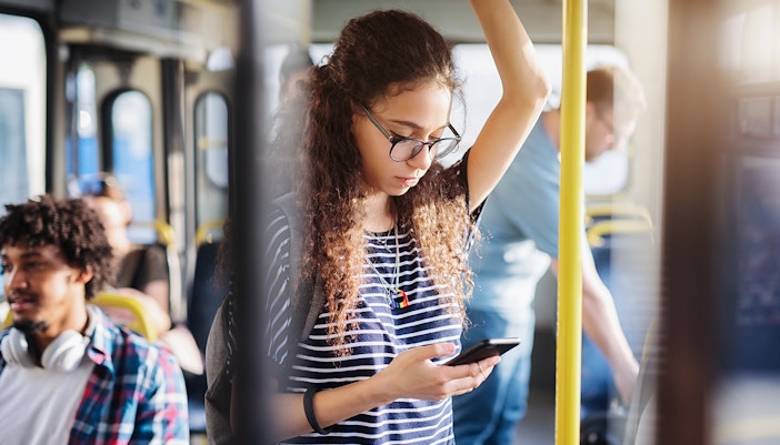 girl on the bus