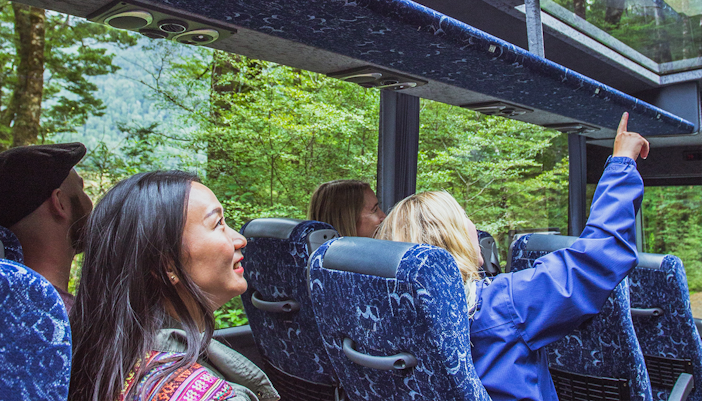 Glass roof coach to travel to Milford Sound