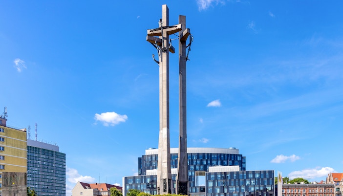 Square of the Fallen Shipyard Workers near European Solidarity Center Gdansk