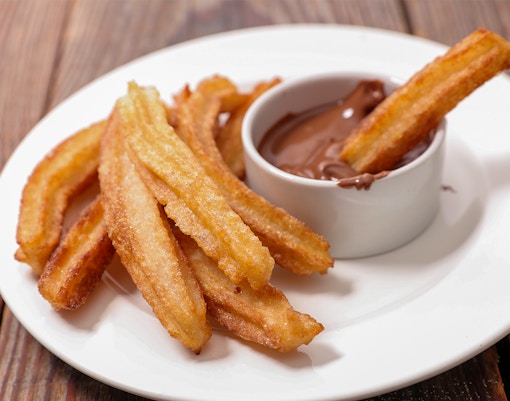 Churros with chocolate dip at Xurreria