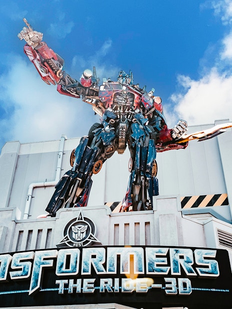 Transformers ride entrance at Universal Studios Hollywood.