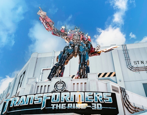 Transformer ride entrance at Universal Studios Hollywood