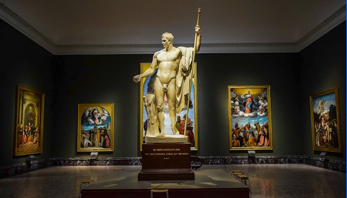 Inside Pinacoteca di Brera