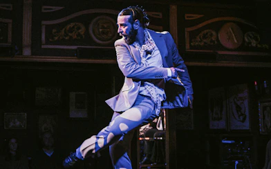 Flamenco dancer performing at Teatro Flamenco Málaga Club.