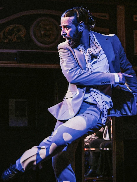 Flamenco dancer performing at Teatro Flamenco Málaga Club.