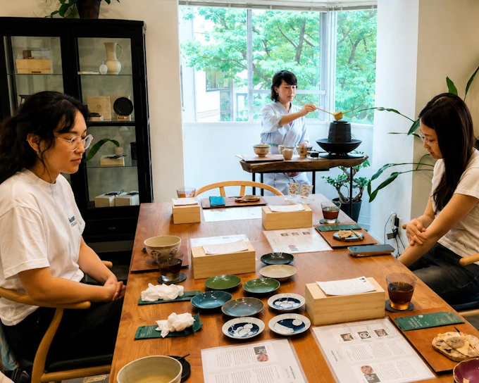 Kintsugi Workshop with Matcha, Seasonal Sweets, and Guided Japanese Sake Tasting Near Shibuya Crossing (Product 54169)