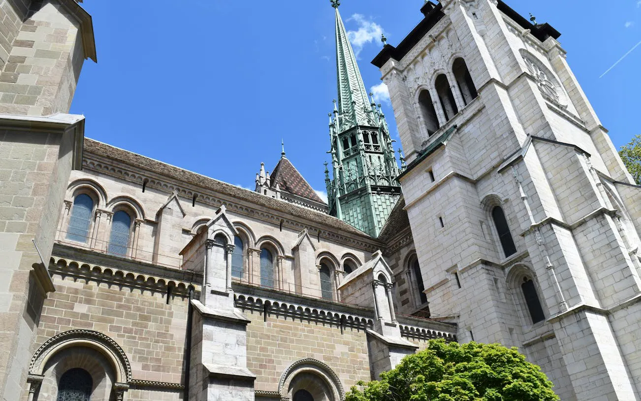 St. Pierre Cathedral in Geneva, part of the self-guided city exploration game.