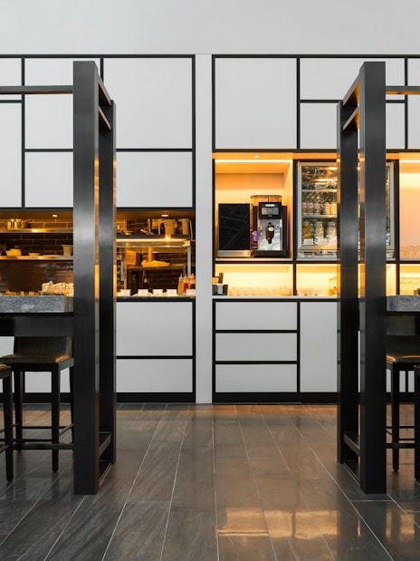 Chef preparing food at Plaza Premium Lounge, Zone A1, Taipei, Taiwan.