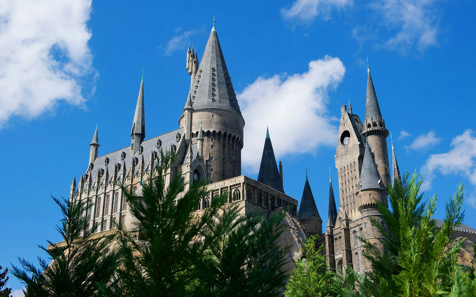 Hogwarts Castle at Universal Studios Orlando, part of The Wizarding World of Harry Potter, Hogsmeade.