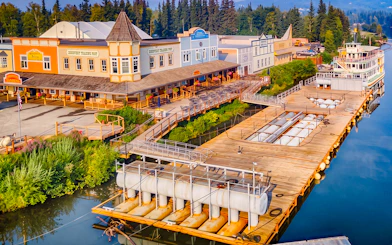 Fairbanks riverboat dock and trading post on the Ultimate Fairbanks Day Tour.