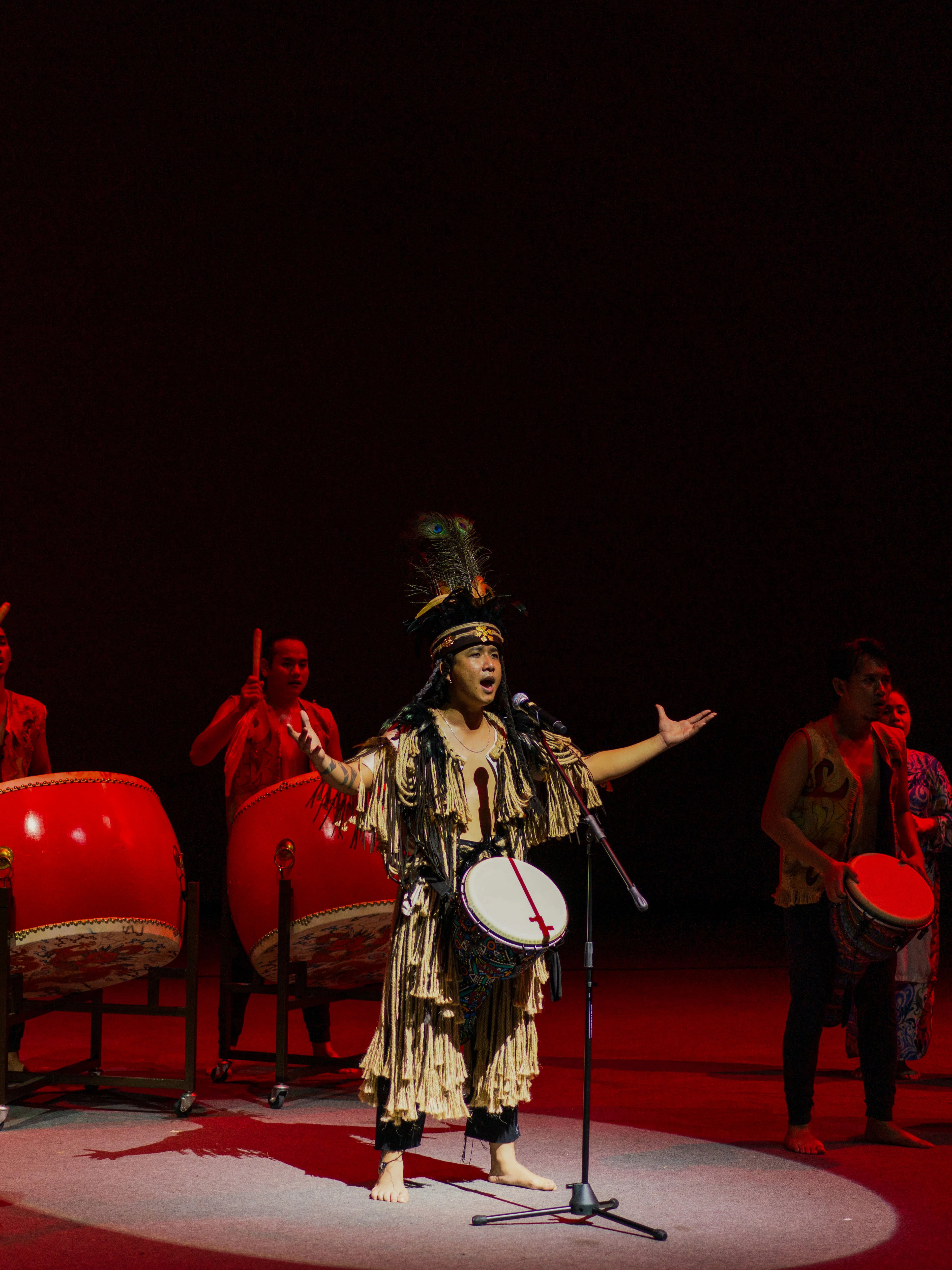 Traditional drummers performing at The Legacy of a Generation Show.