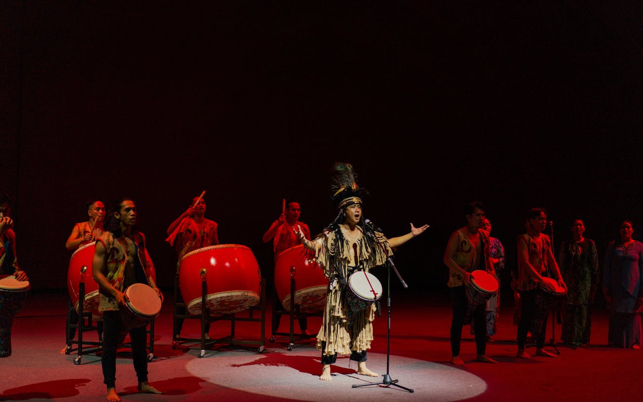 Traditional drummers performing at The Legacy of a Generation Show.