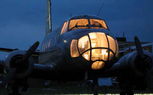 Historic aircraft display at Krakow Aviation Museum, part of the Krakow Museum Pass tour.