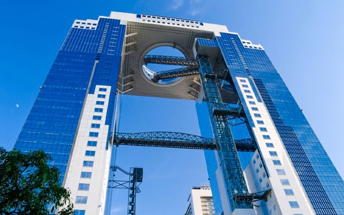 Umeda Sky Building with floating garden observatory in Osaka, Japan.