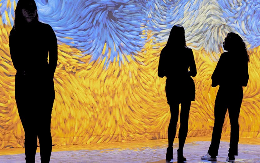 Guests exploring immersive art installation at Remastered Rotterdam.
