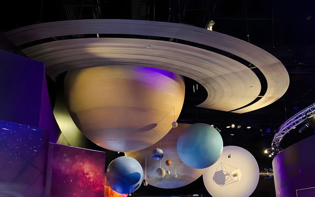 Model of planets and rings at Smithsonian's National Air and Space Museum.