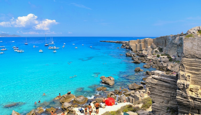 Beach Cala Rossa in Sicily