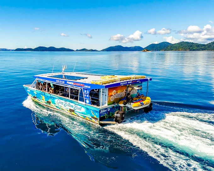 From Airlie Beach: Whitsundays Glass-Bottom Boat Tour