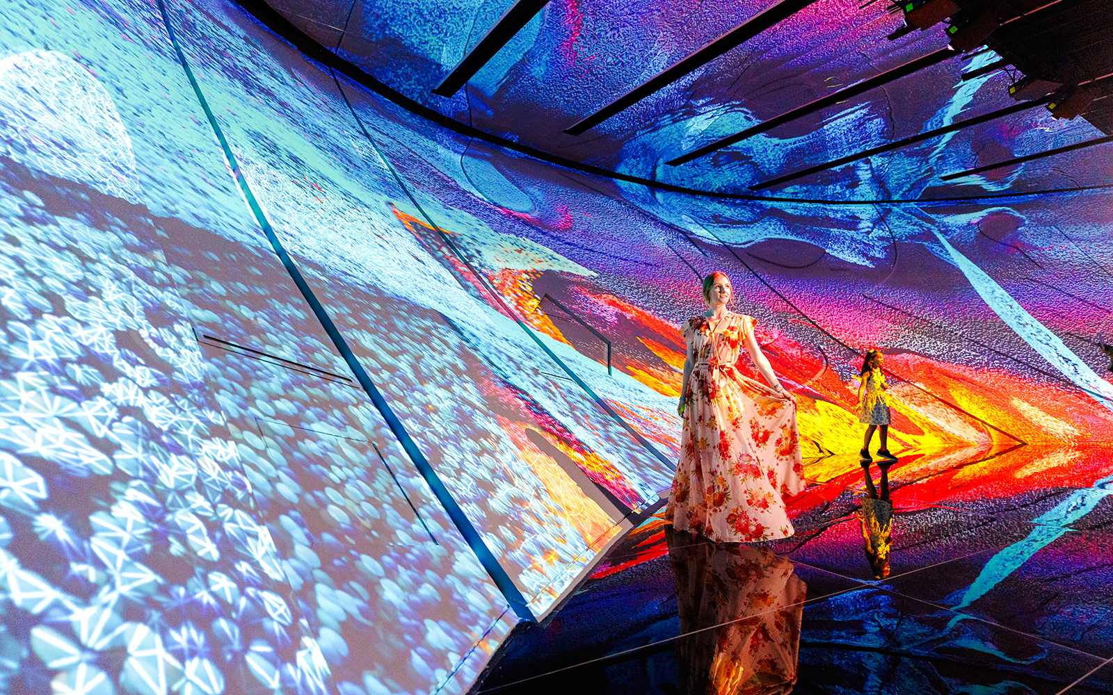 Interactive digital art display at Museum of the Future, Dubai.