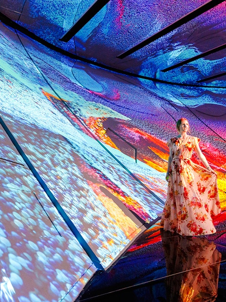 Interactive digital art display at Museum of the Future, Dubai.