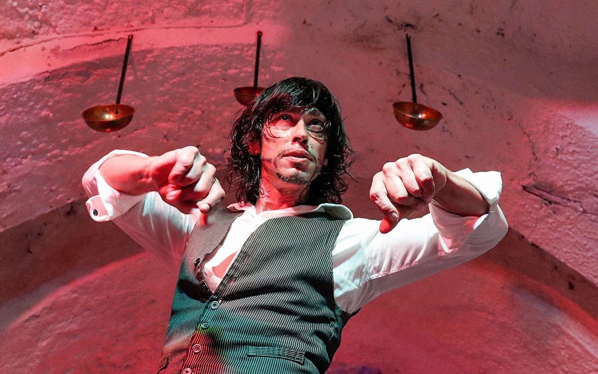 Flamenco dancer performing at Flamenco Cuevas Los Tarantos, Granada.