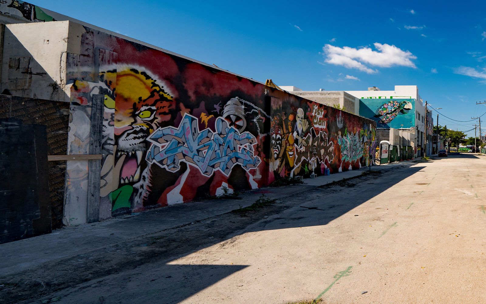 Wynwood Walls Miami street art murals with vibrant graffiti and colorful urban artwork