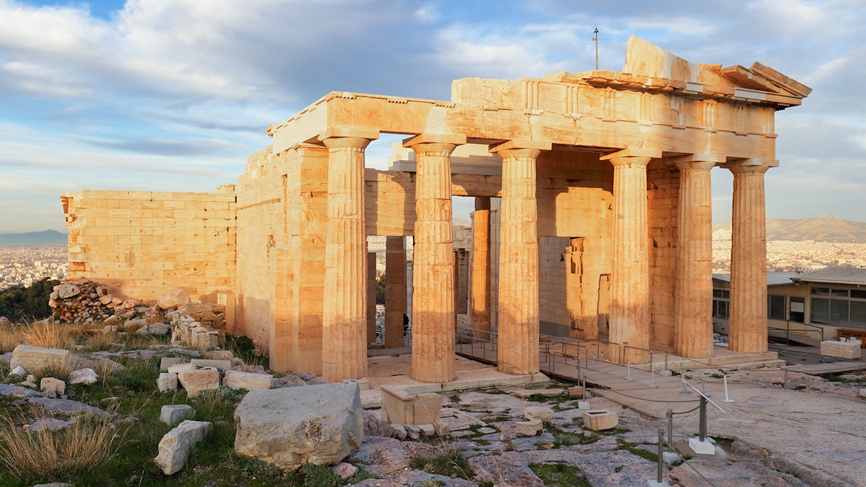 Propylaea entrance, Acropolis in Athens, Greece