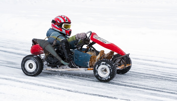 Ice karts at Santa Claus Village