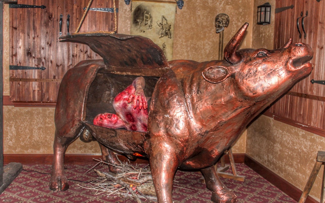 Brazen Bull exhibit at Medieval Torture Museum with Tiny Art Museum admission.