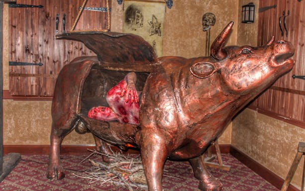Brazen Bull exhibit at Medieval Torture Museum with Tiny Art Museum admission.