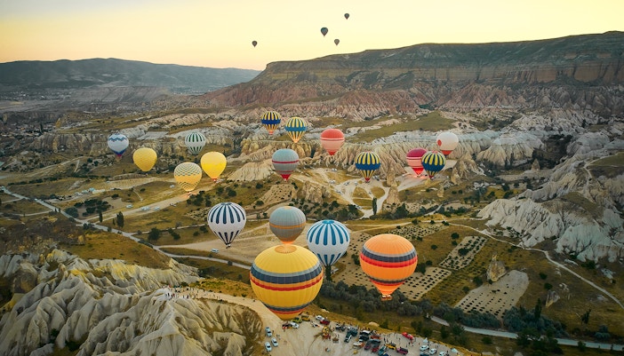 Hot air balloon tour over Goreme Valley