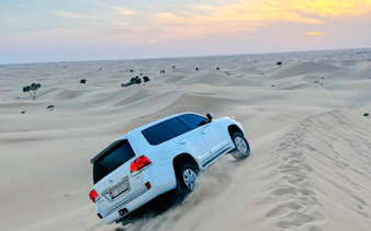 abu dhabi evening desert safari with 4x4 dune bashing, camel ride, bbq dinner and live shows-1