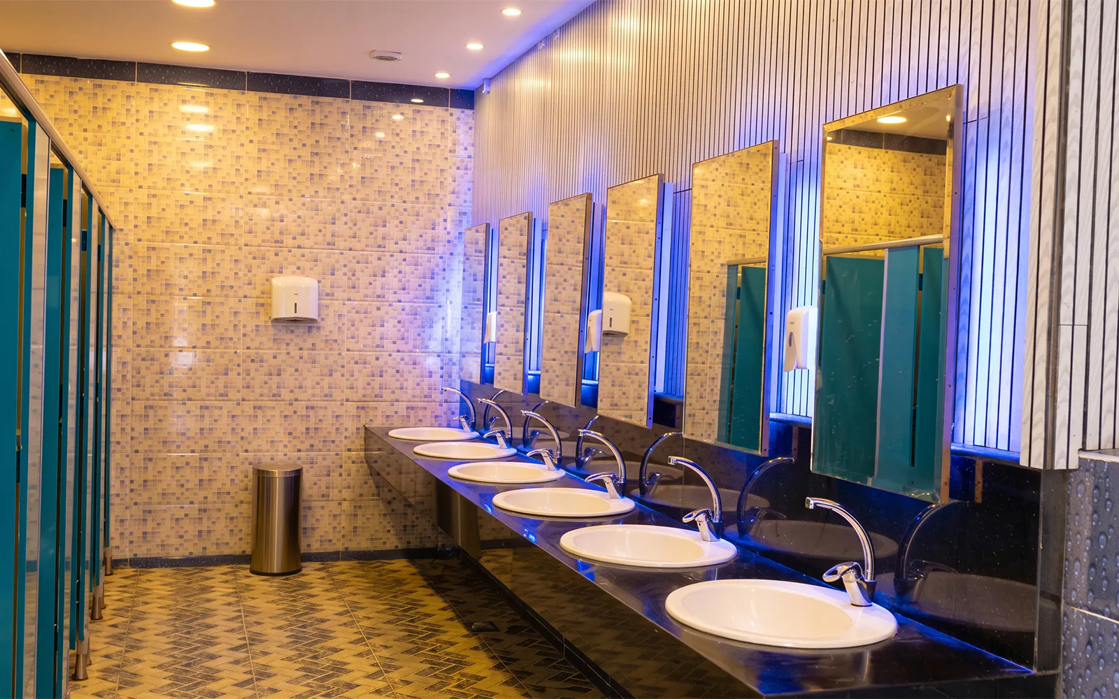 Restroom facilities on Bianca Island Utopia cruise, Hurghada.