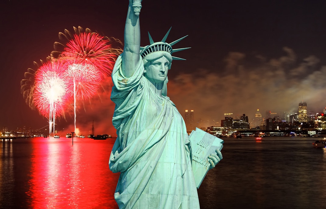 The Grand Opening - statue of liberty construction architecture