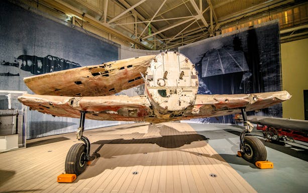 Historic aircraft display at Hawaii Aircraft Memorial Museum.