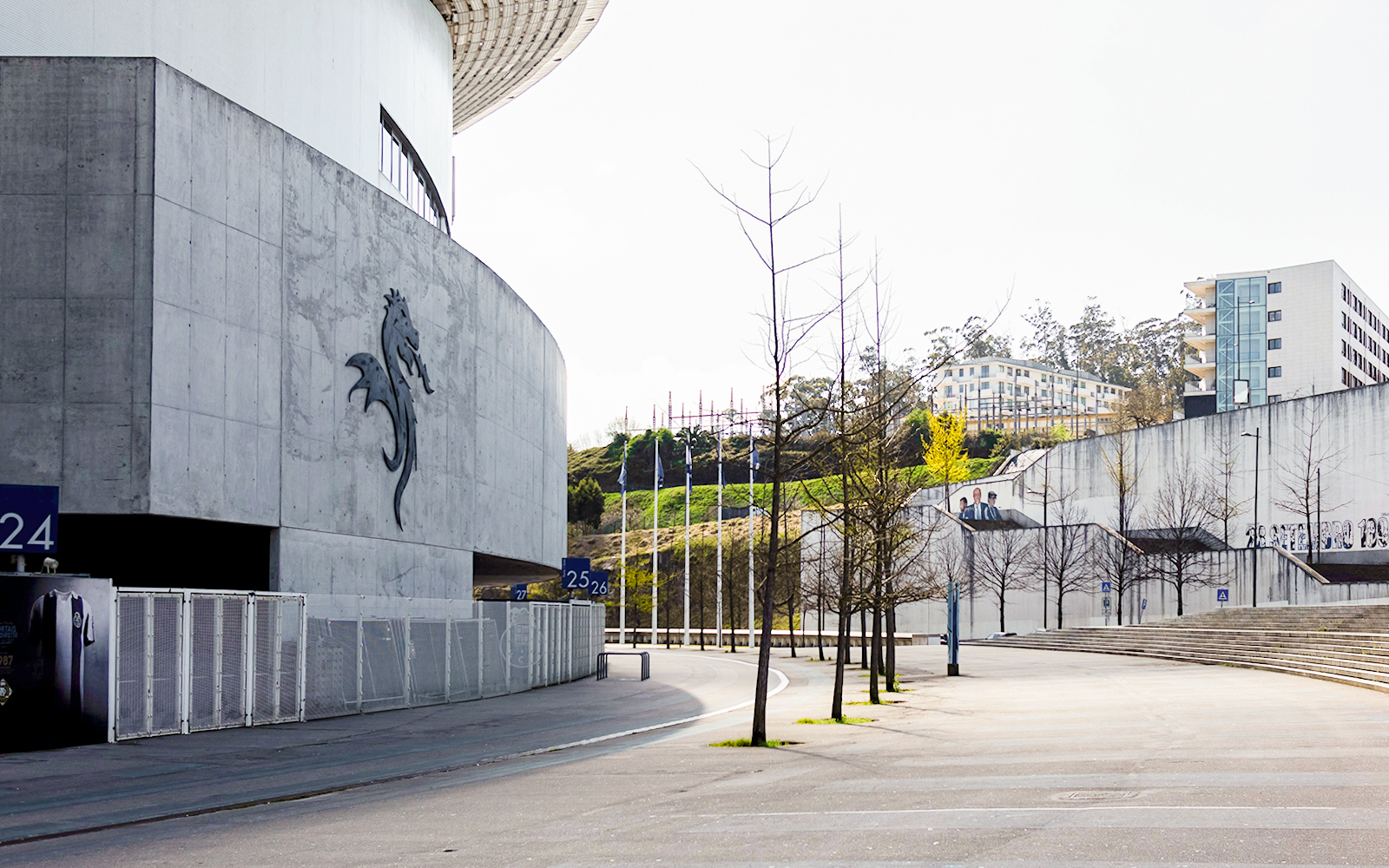 FC Porto dragon stadium entrance and side path