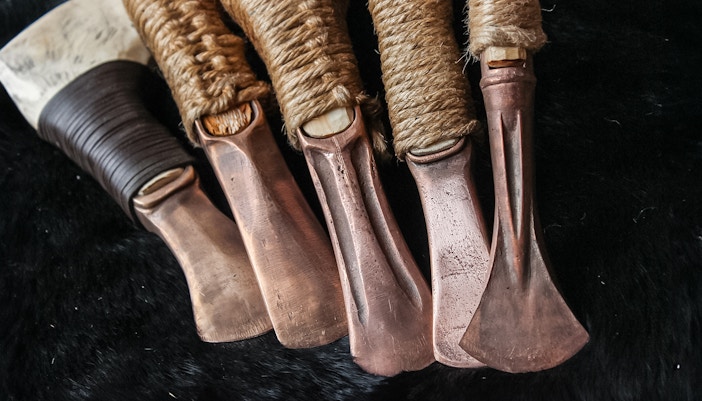 prehistoric weapons at neues museum