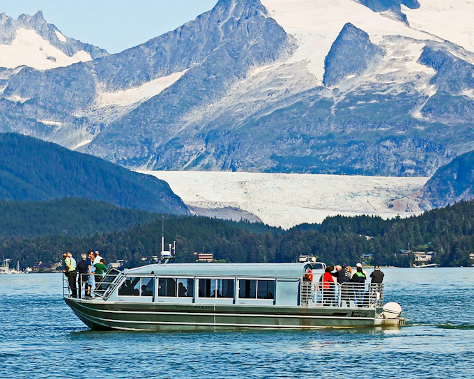 Juneau Whale Watching with Mendenhall Glacier Visitor Center and Nugget Falls Hike