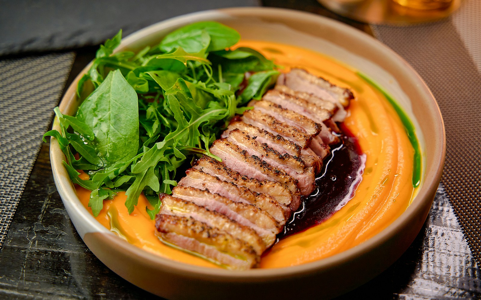 Duck with grape must