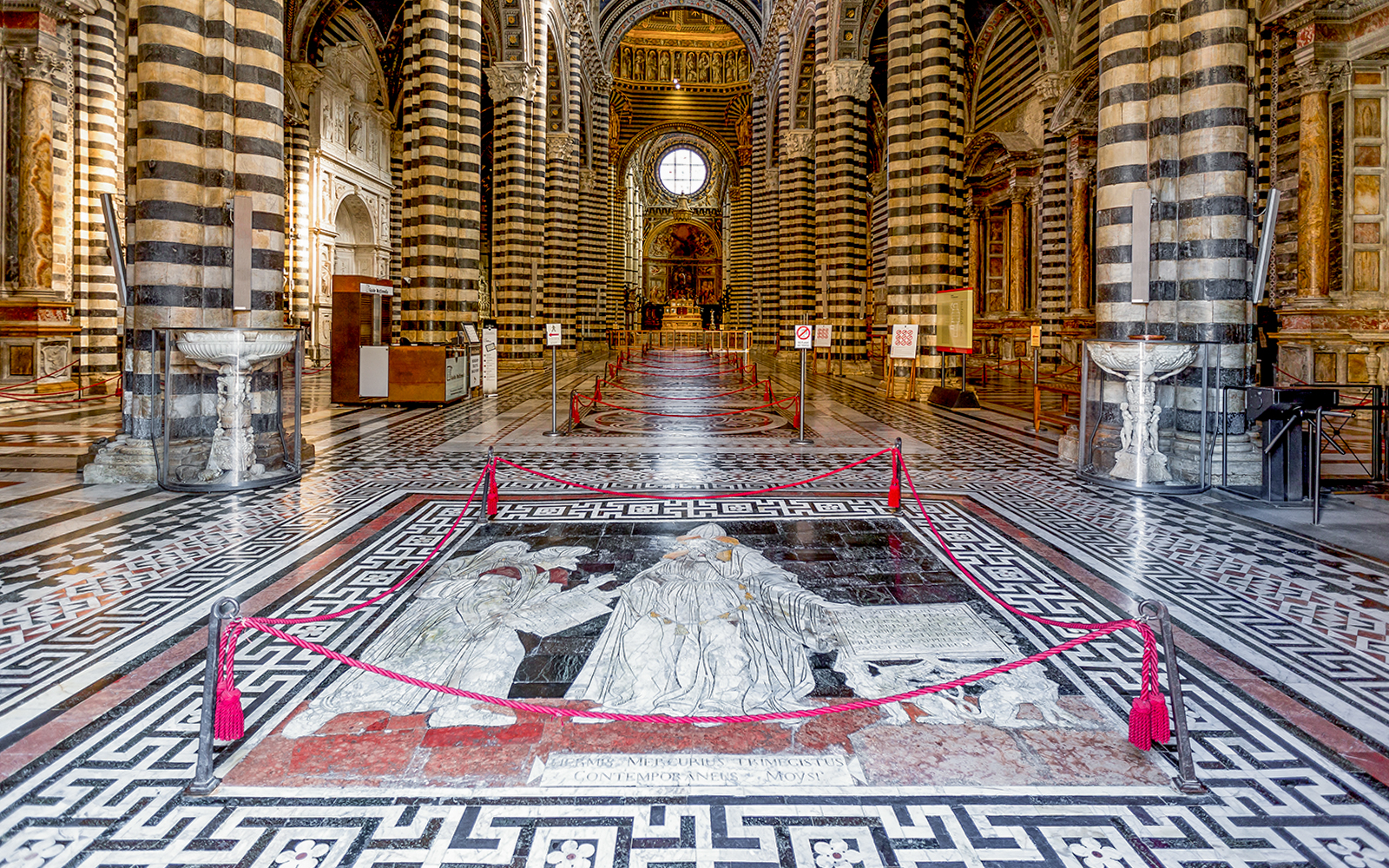 The Four Virtues panel on Siena Cathedral Floor