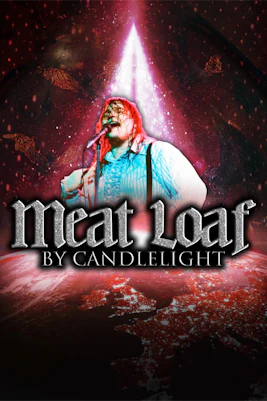 Musicians performing Meat Loaf songs at candlelit concert in historic venue.