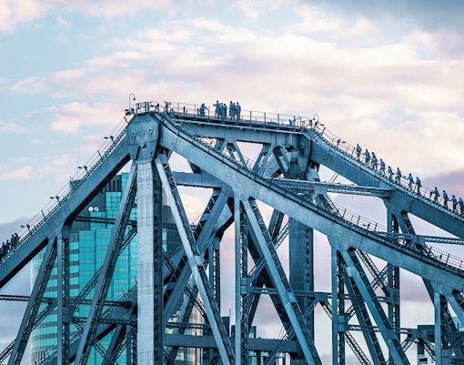 Group of people at the top of Brisbane bridge
