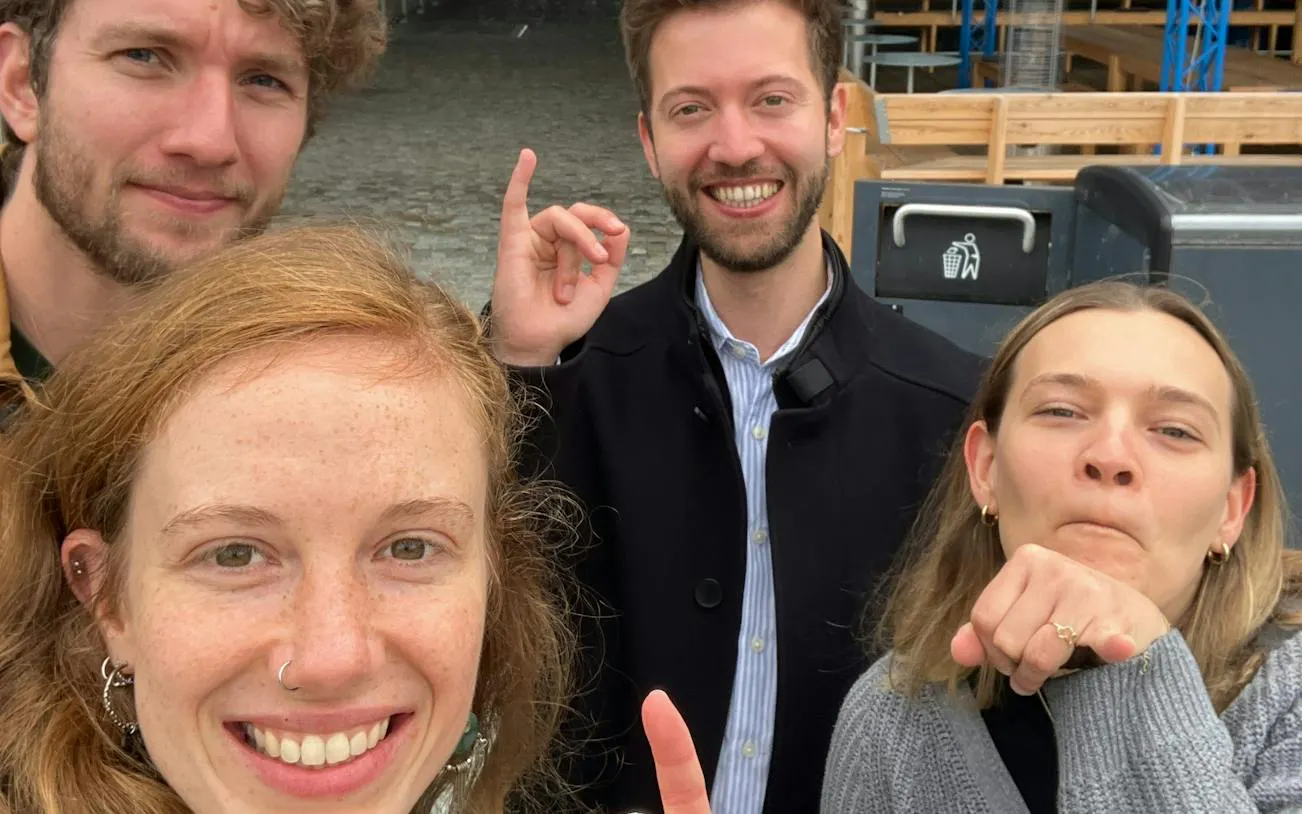 Group enjoying Södermalm self-guided city exploration game in Stockholm.