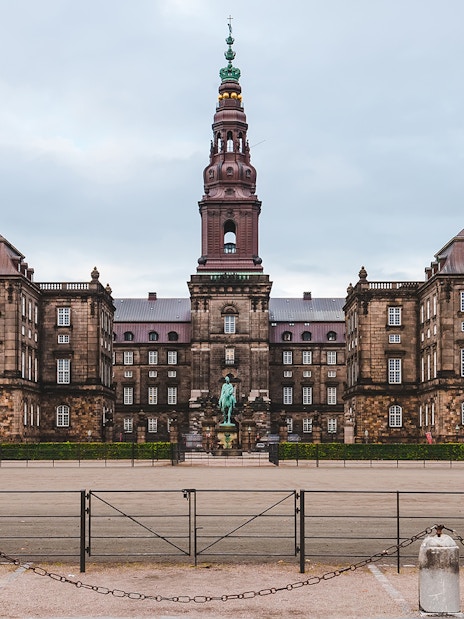 Christiansborg Palace exterior, site of murder mystery self-guided experience in Copenhagen.