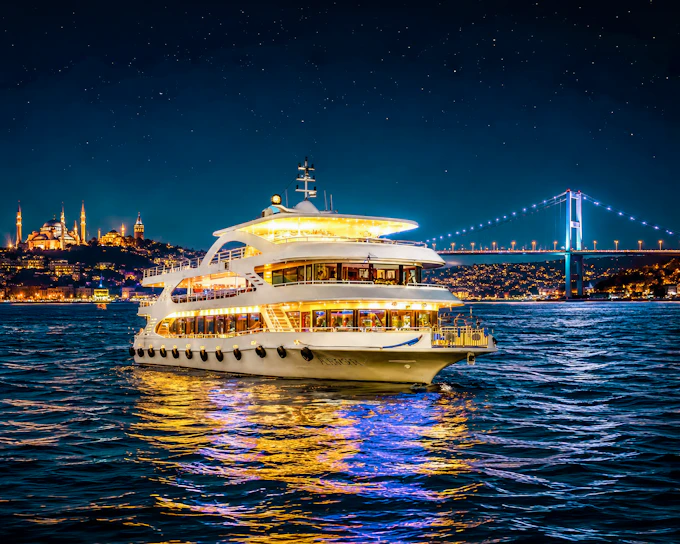 Bosphorus 4-Course Dinner Cruise with Live Show & Private Table